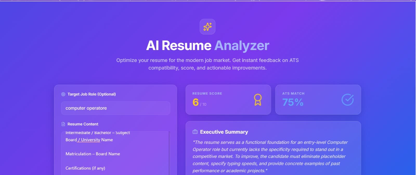 Resume Builder - Career Tool
