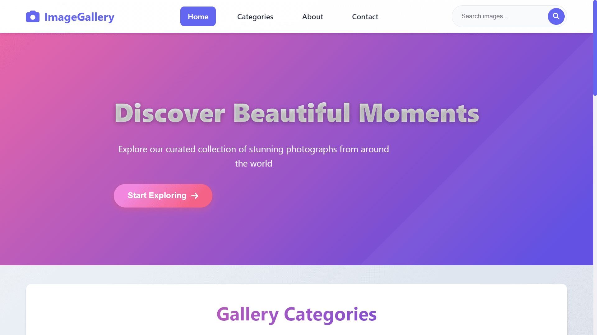 Photo Gallery - Web Application